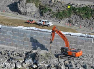 Seawall works at State Highway 1. Aurecon took the lead in the overall roading design programme.