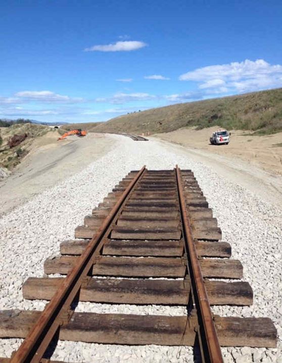 Works at the main line. Aurecon had team taking the charge on the rail recovery programme.
