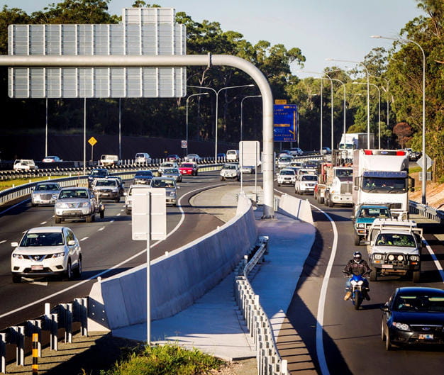 The design comprises the widening of an estimated 10 km of the Logan and Gateway Extension Motorways.