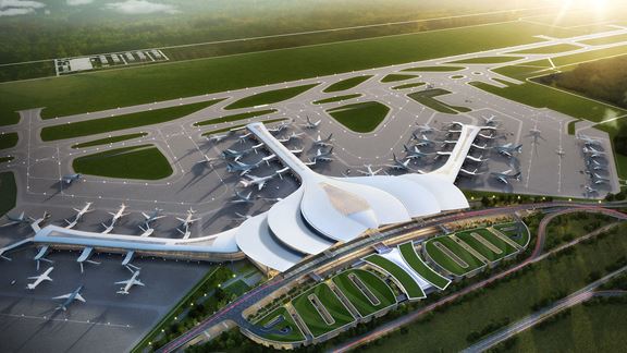 Long Thanh International Airport is designed to handle up to 100 million passengers, featuring four runways and passenger terminals.