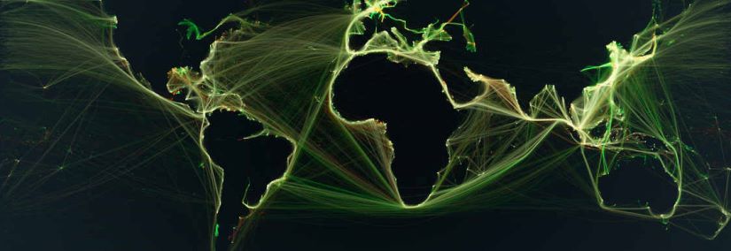 Global marine traffic. Image courtesy of Studio Magnified (acq. by Aurecon 2018).