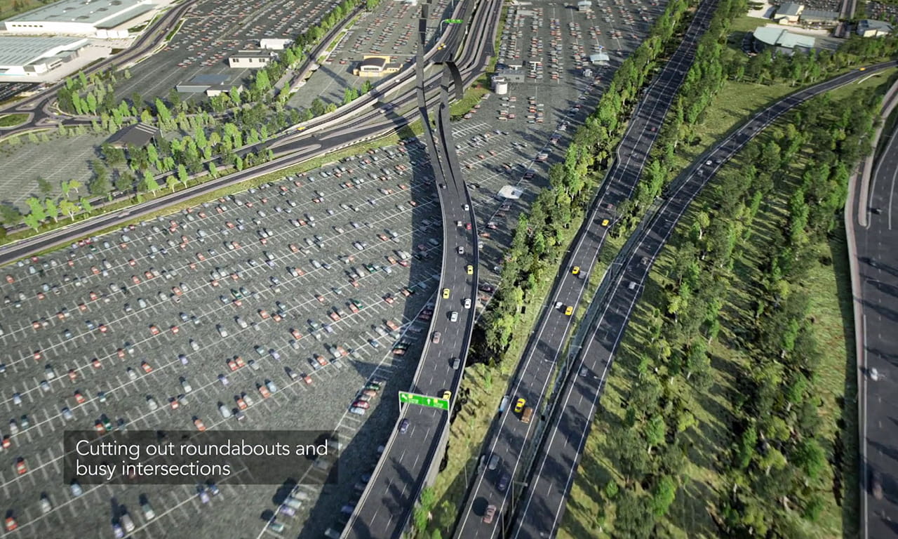 Cutting out roundabouts and busy intersections.