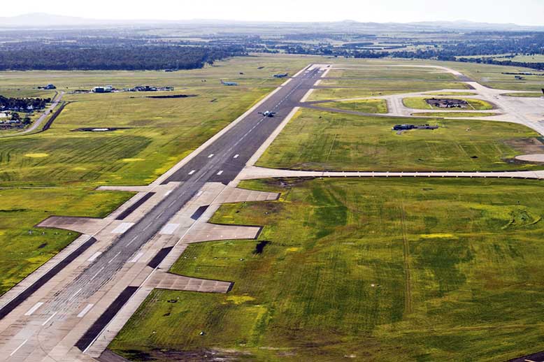 Aerial view of Melbourne Airport.