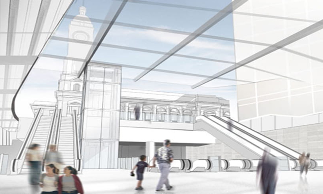 Train station interior concept design.