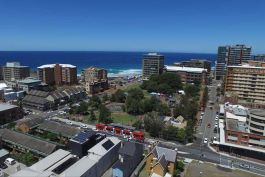 Aerial view of the Newcastle Light Rail