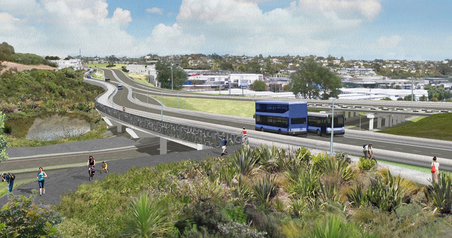 Northern Corridor improvements provide a second route around Auckland to connect the south and north through the west.