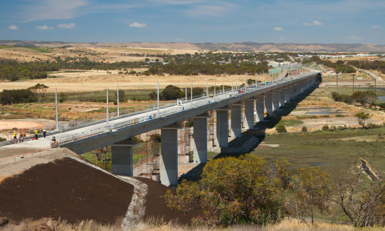 The Seaford Railway Bridge, also known as the Seaford Rail Viaduct, located in South Australia.