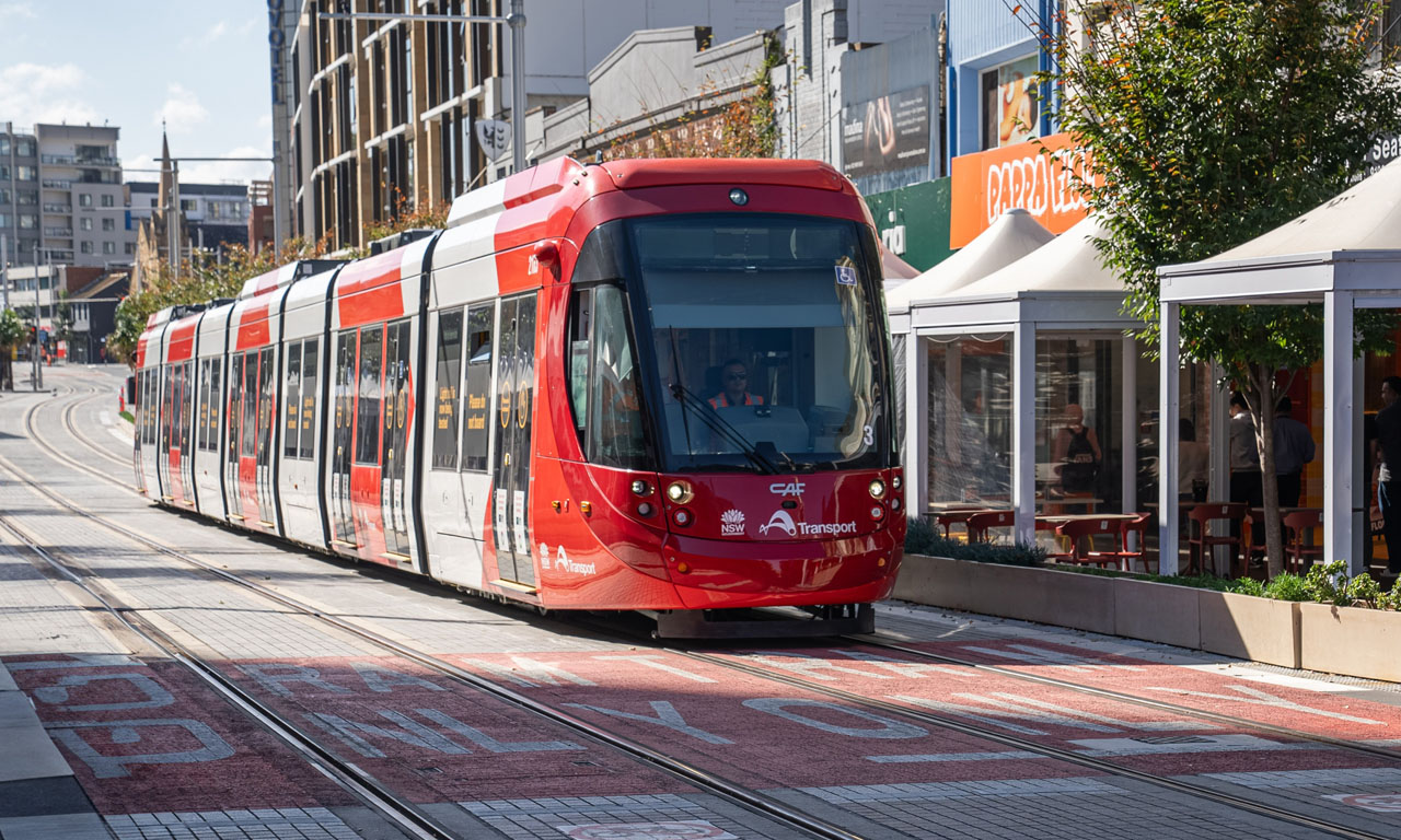 Parramatta Light Rail is rejuvenating the public domain whilst serving as an urban collector along the route from Westmead Hospital to Carlingford.