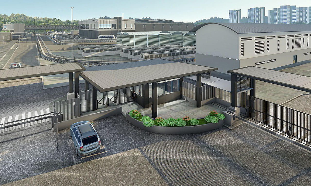 Artist impression of the entrance to the new depot.