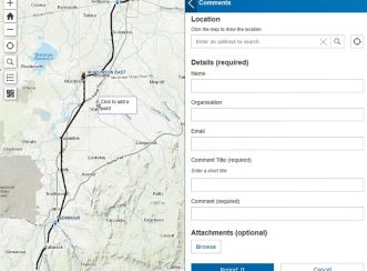 Tabled data and project information has been transformed into annotated maps and 3D visualisations | Shepparton Line Upgrade, Victoria