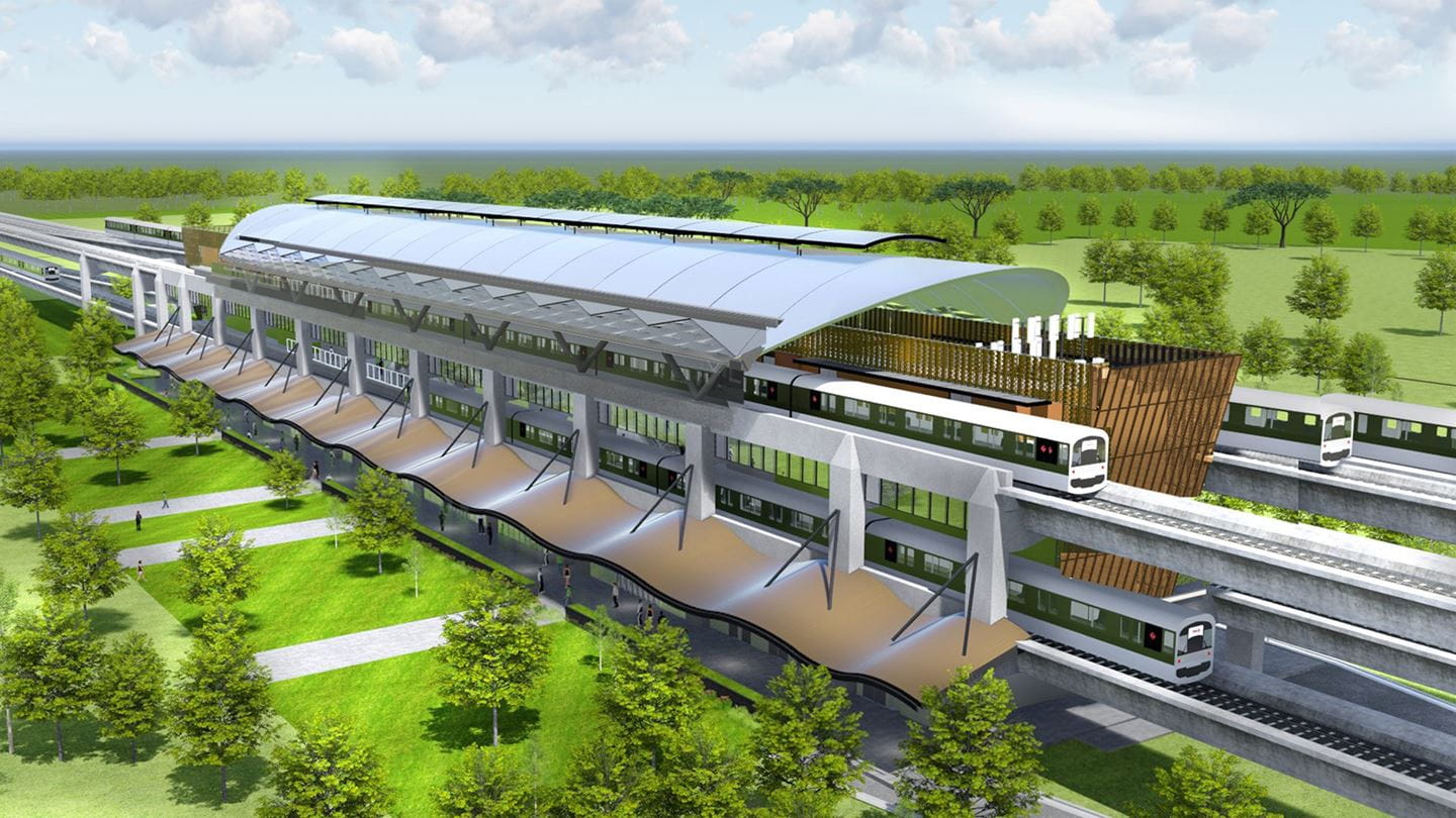 Singapore’s Jurong Region Line ensures more efficient construction and reduced traffic disruption. Image courtesy of Land Transport Authority and Ong & Ong.