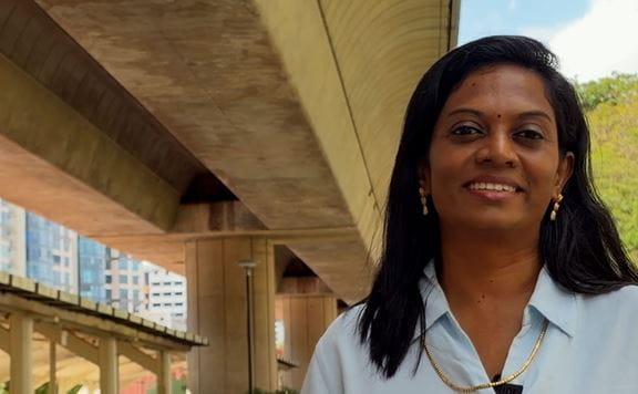 Aurecon's Sudharshini Balasubramanian talks about engineering within a live MRT Station at Choa Chu Kang Station on Jurong Region Line.