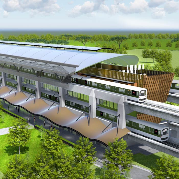 Aurecon to design three of the first five stations on Singapore’s Jurong Region Line under contract J102. Image courtesy of Land Transport Authority and Ong & Ong.