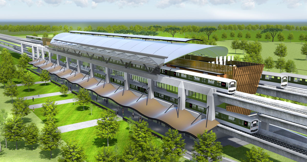 Aurecon to design three of the first five stations on Singapore’s Jurong Region Line under contract J102. Image courtesy of Land Transport Authority and Ong & Ong.
