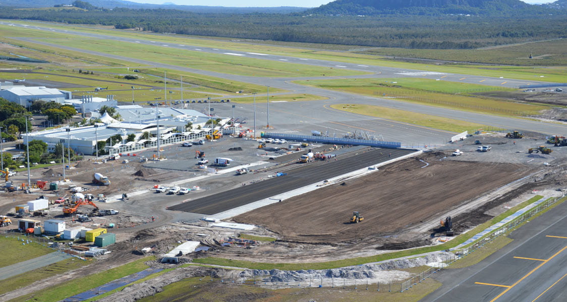 The Sunshine Coast Airport expansion project was located inside the existing airport site at Marcoola, Queensland.