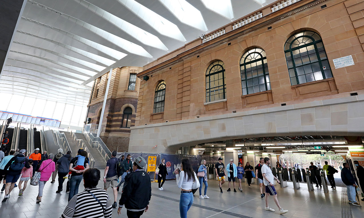 Aurecon worked closely with the construction team ensuring Sydney Metro Central Station's concourse could remain safe while works took place. Image courtesy of Sydney Metro.