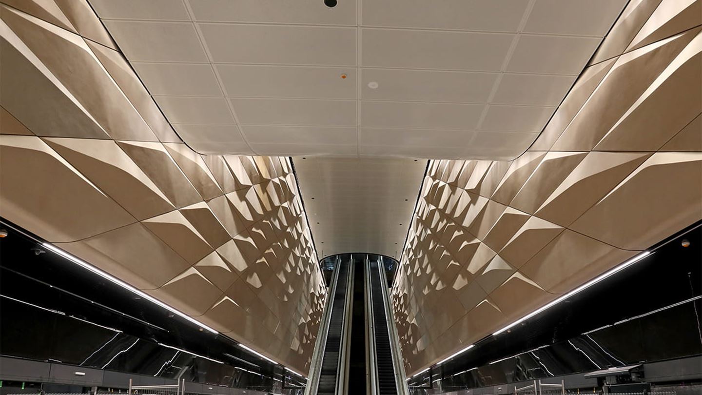 Escalators at Sydney Metro Central Station. Image courtesy of Sydney Metro.