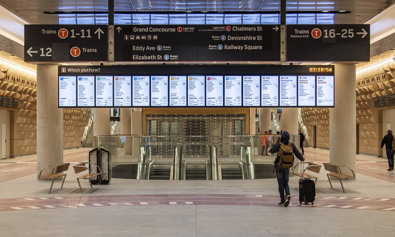 The North-South concourse will provide customers direct access to the metro platforms 27-metres below the surface. Image courtesy of Sydney Metro.