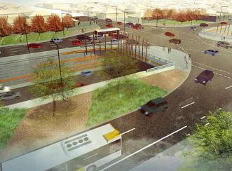 Concept art from above: Torrens Road to River Torrens