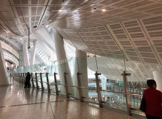Aurecon project West Kowloon Station roof interior view