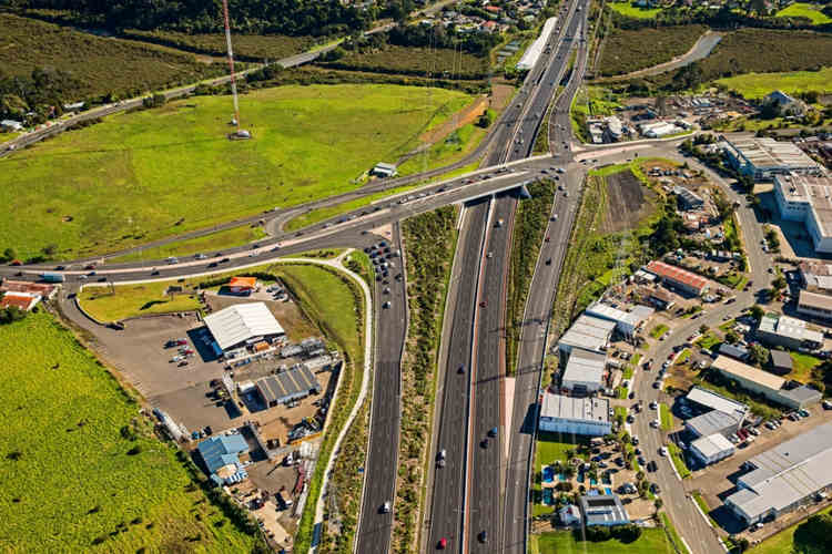 Completed Lincoln Road interchange. 