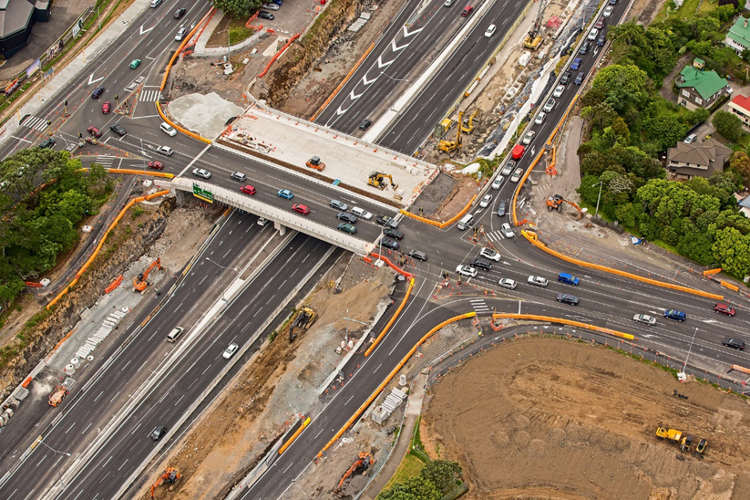 Construction in progress for St Lukes interchange. 