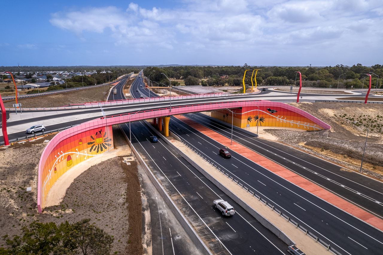 Clifton Paris Interchange with artwork commissioned locally.