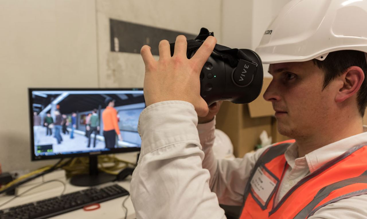 Virtual reality software and hardware for Wynyard Station testing.