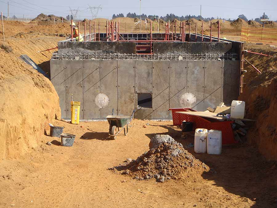 Construction of the pump station at the Middleburg Water Reclamation Project.