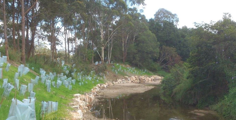 Close up of the North Kedron Creek.