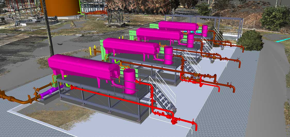The digital approach modelled layouts to achieve the same physical configuration of plant facilities at each site