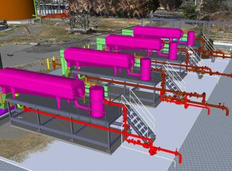 The digital approach modelled layouts to achieve the same physical configuration of plant facilities at each site