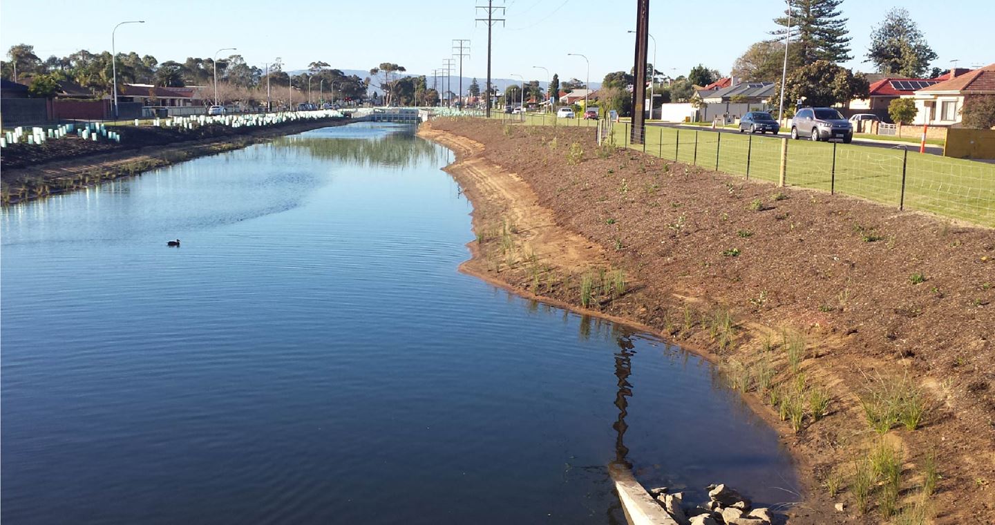 Water proofing provide flood mitigation and water quality improvement in Western Adelaide.